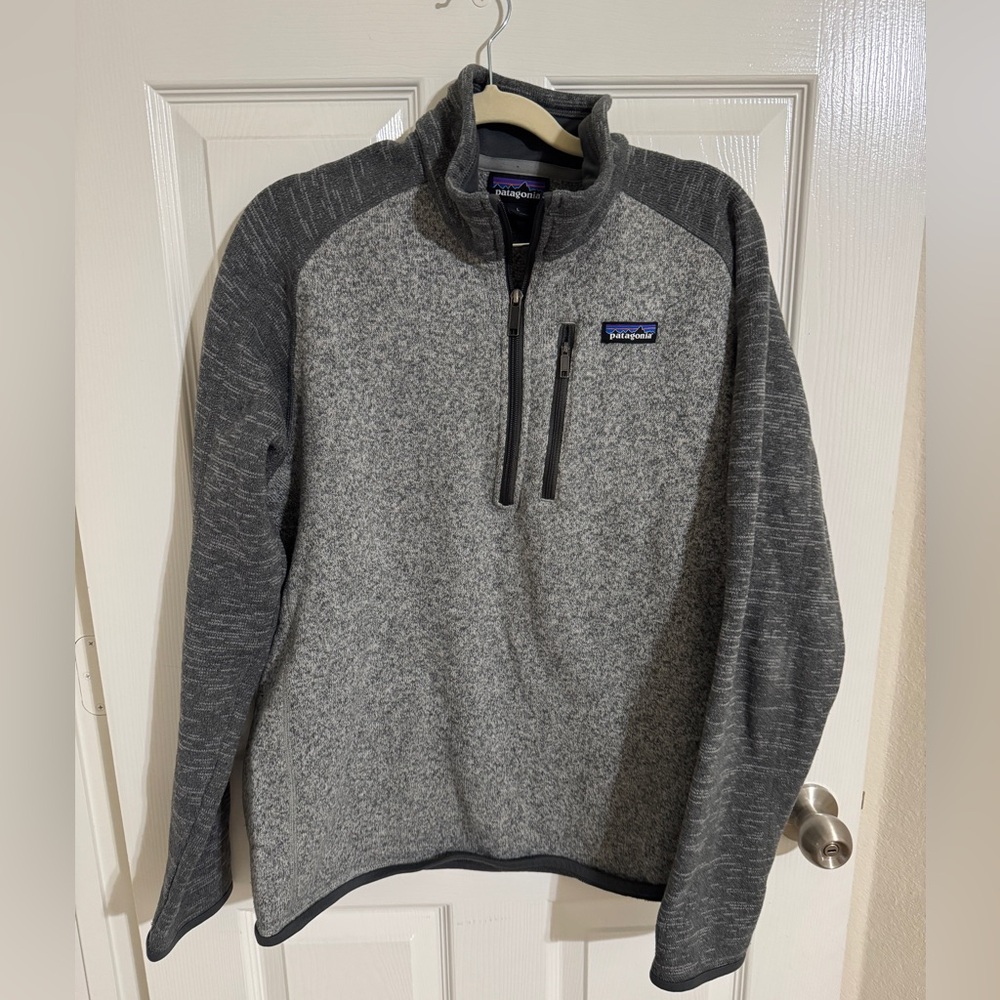 Patagonia Gray Quarter-Zip Fleece Pullover